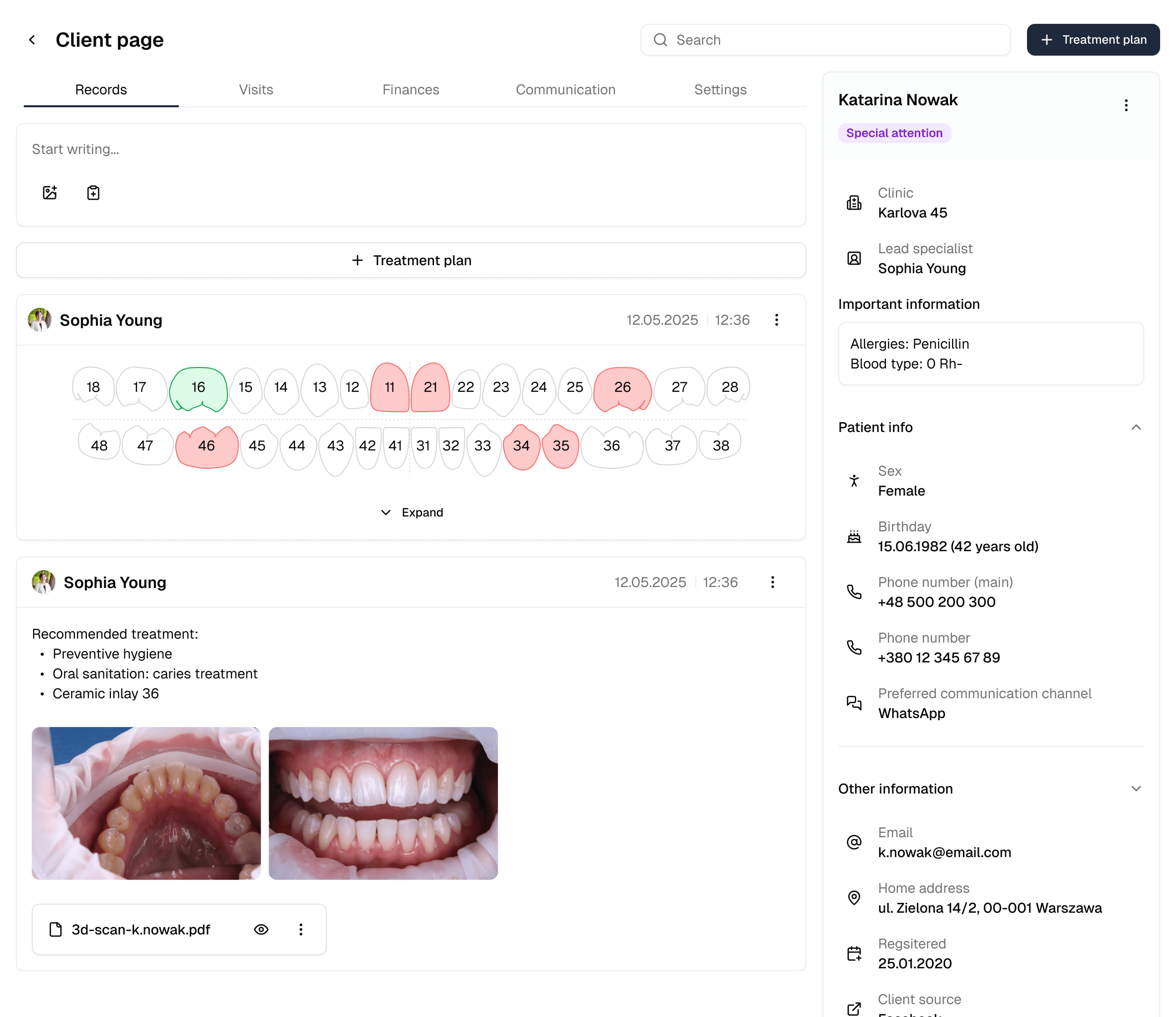 Картка пацієнта MedForce